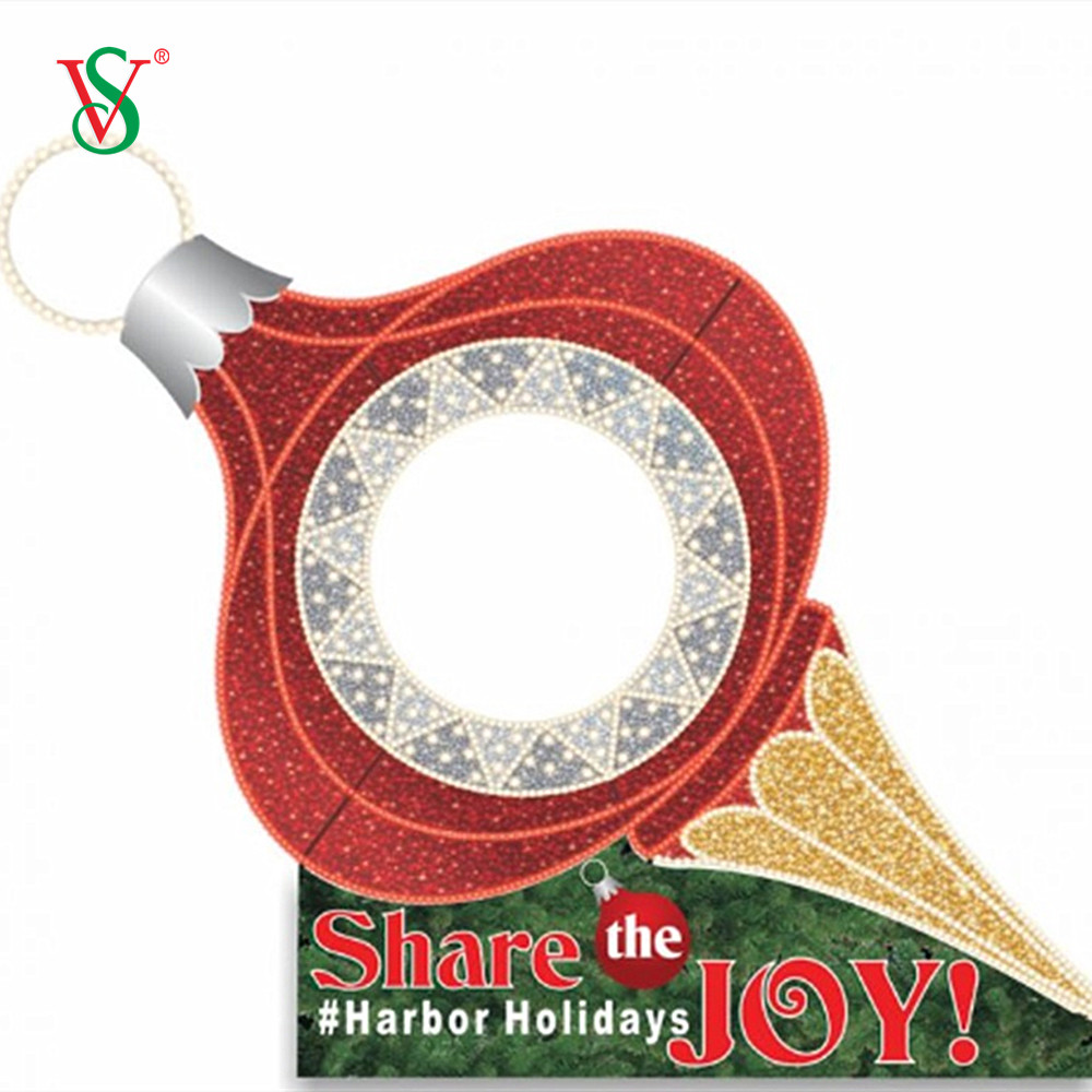 Светодиодные 2D фоторамки с мотивом для новогоднего фестиваля, наружного украшения