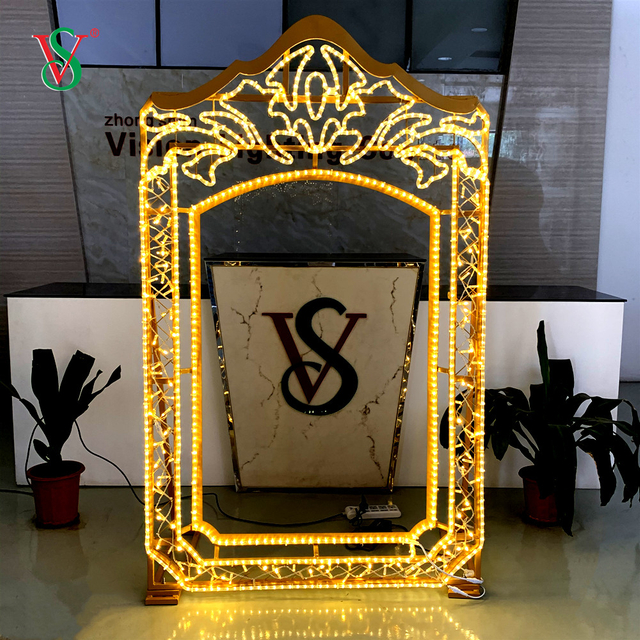 Светодиодные 2D фоторамки с мотивом для новогоднего фестиваля, наружного украшения