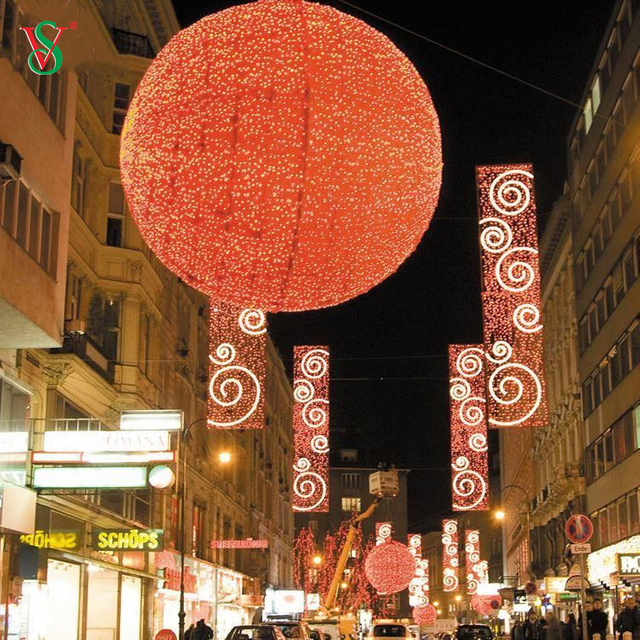 Сертифицированный большой мотив освещения улицы украшения рождества изготовления на заказ проекта коммерческий