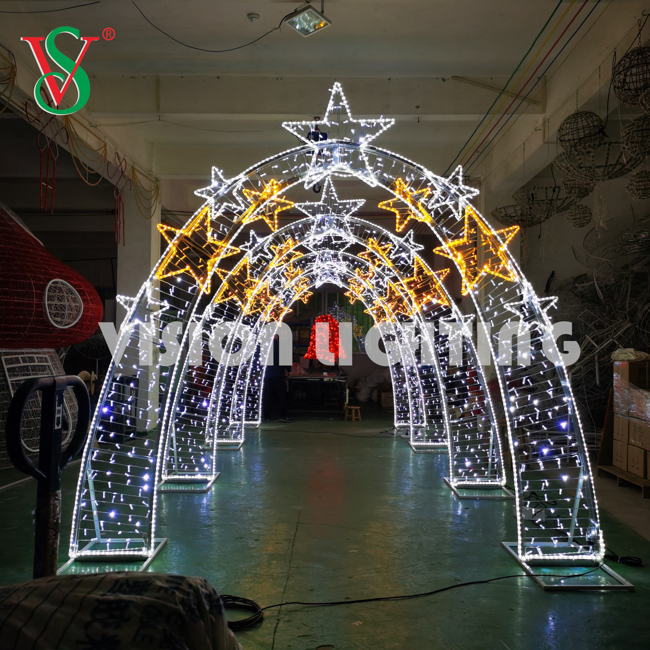 Наружные гигантские арки Романтическая арка 3D Motif Light для украшения Дня святого Валентина