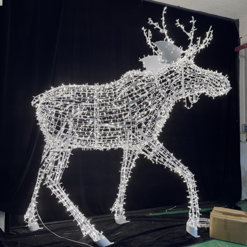 Праздничный торговый центр Рождество на открытом воздухе светодиодные мотивы оленя