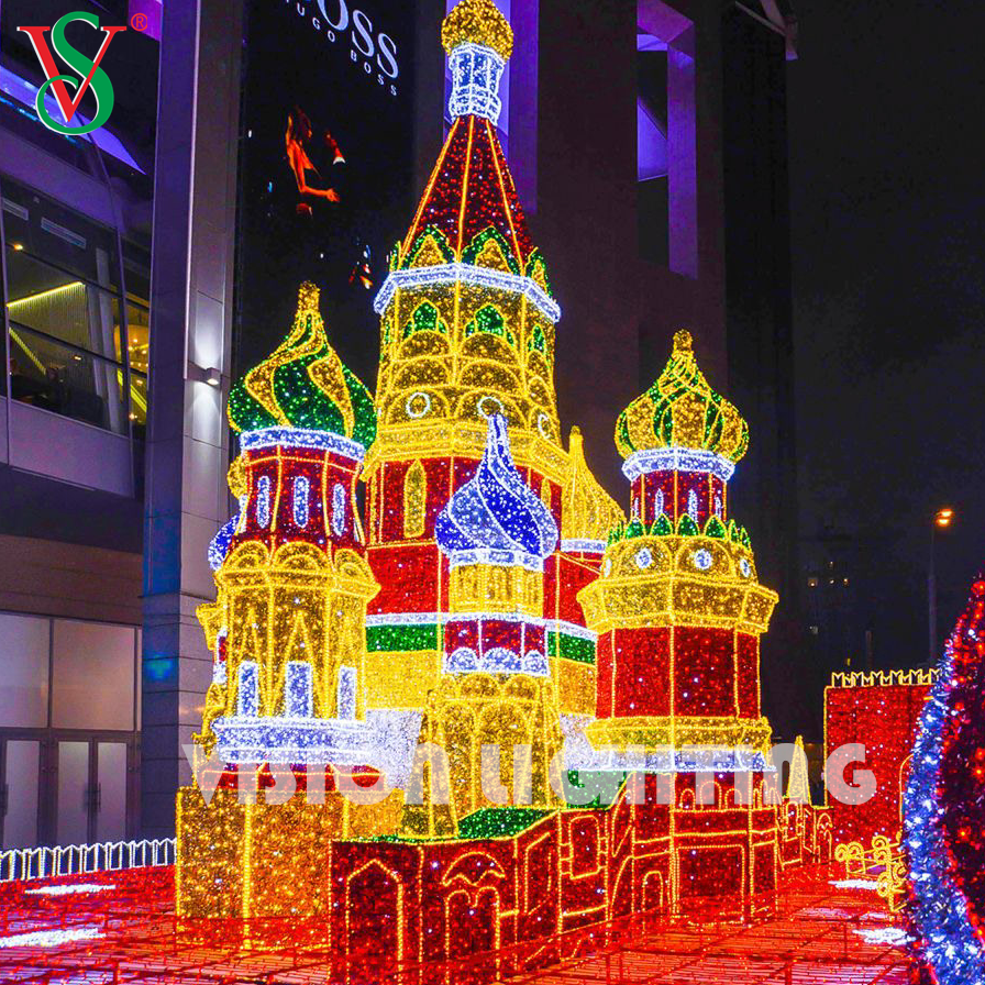 Рождественский 3D 3D Мотив Огни