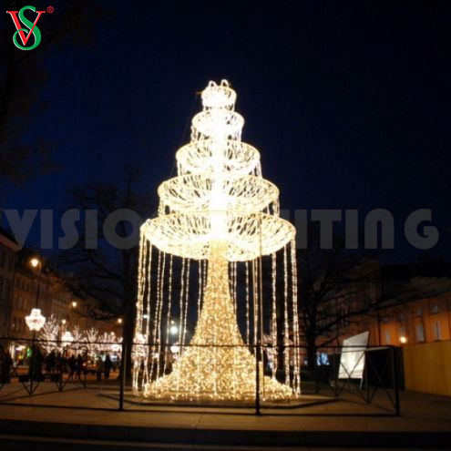 3D светодиодный световой фонтан Скульптура для открытых ландшафтных украшений