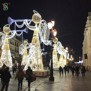 Рождественские свадебные украшения LED 2D 3D Angel Flying Motif Lights