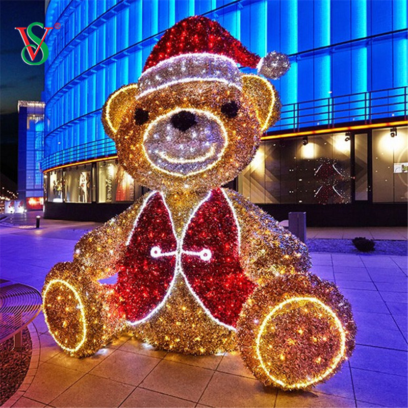 LED 3D Teddy Bear Motif Light для украшения рождественских праздников