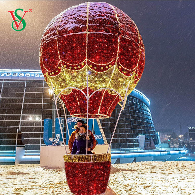 Специальное рождественское украшение LED 3D Hot Air Balloon Motif Light