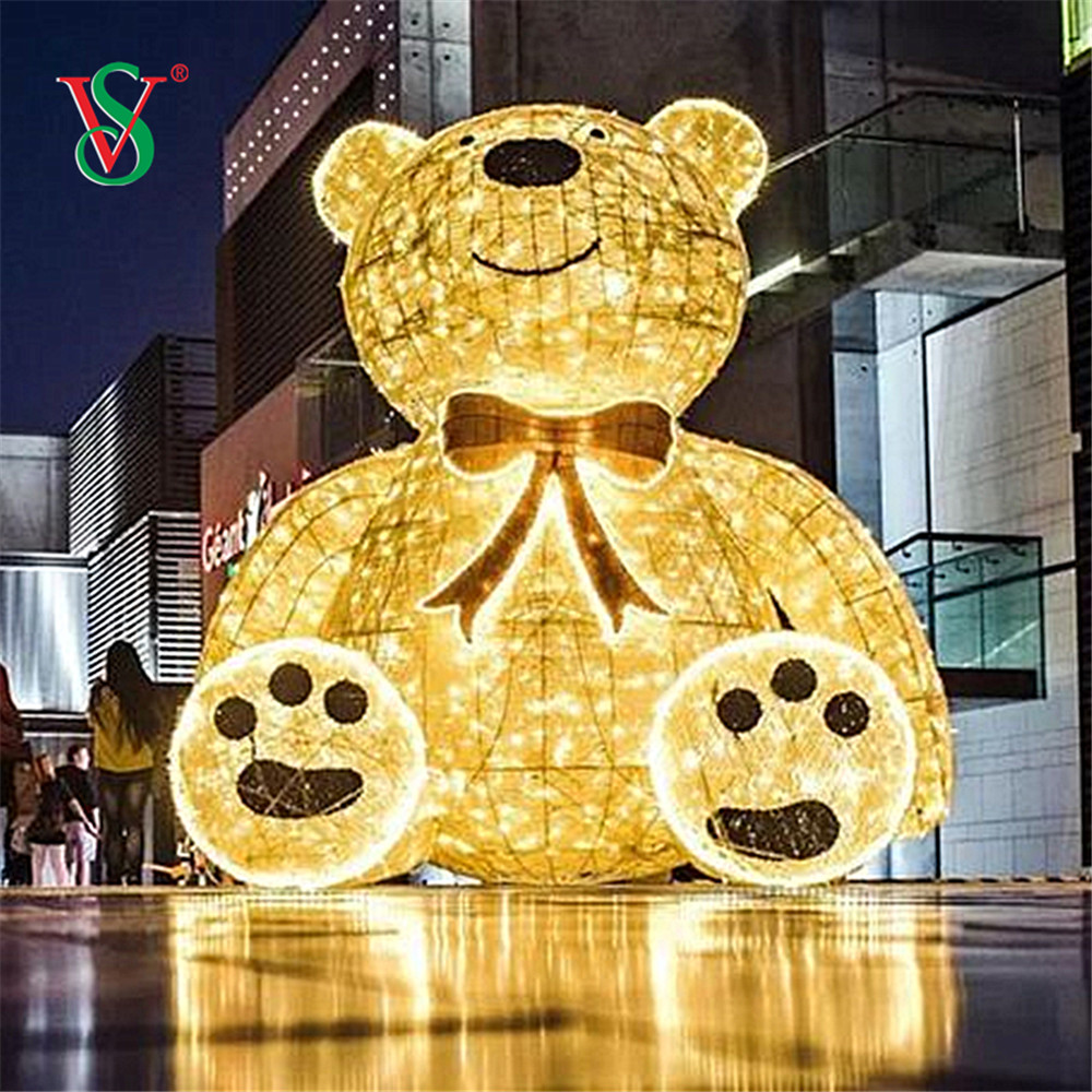 LED 3D Teddy Bear Motif Light для украшения рождественских праздников