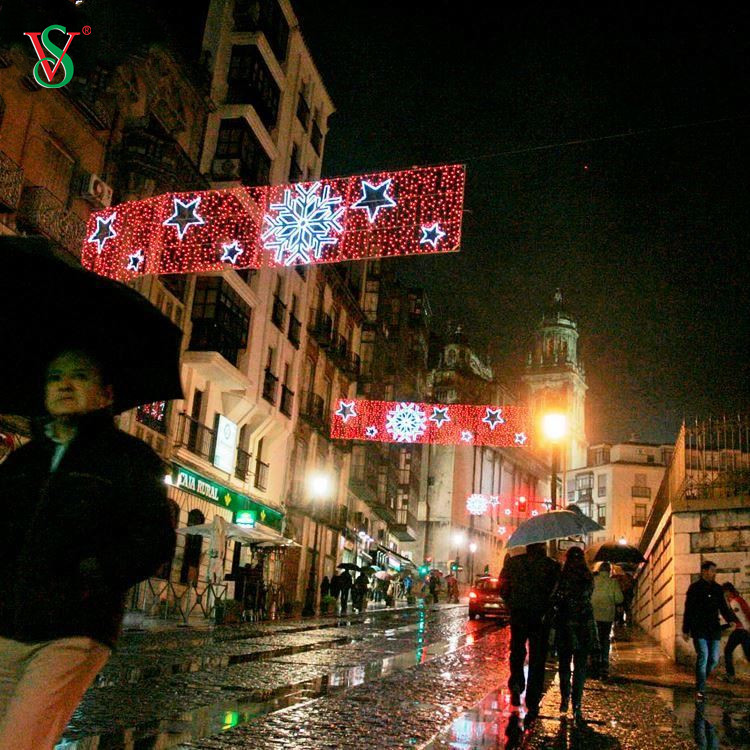 Оптовые профессиональные пользовательские рождественские огни на открытом воздухе 2D через свет украшения улицы