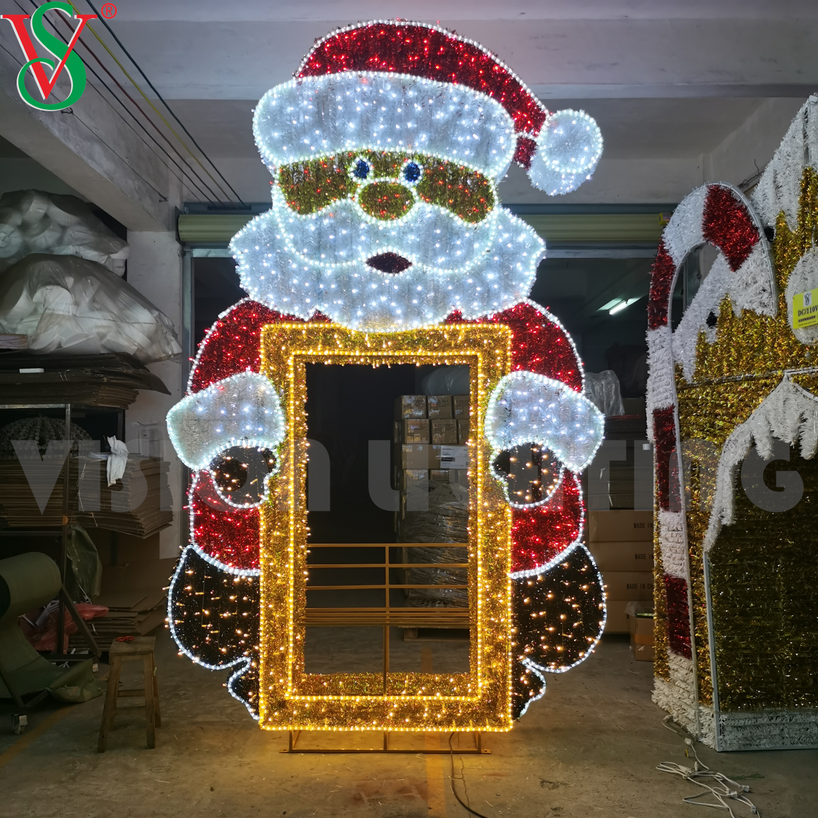 Luces de Navidad Outdoor Рождественские украшения светодиодные светодиодные 2D и 3D -фотомама мотивы мотивы