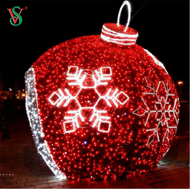 Наружная большая освещенная сфера 3D Led Ball Motif Christmas Decoration Light для праздничного декора