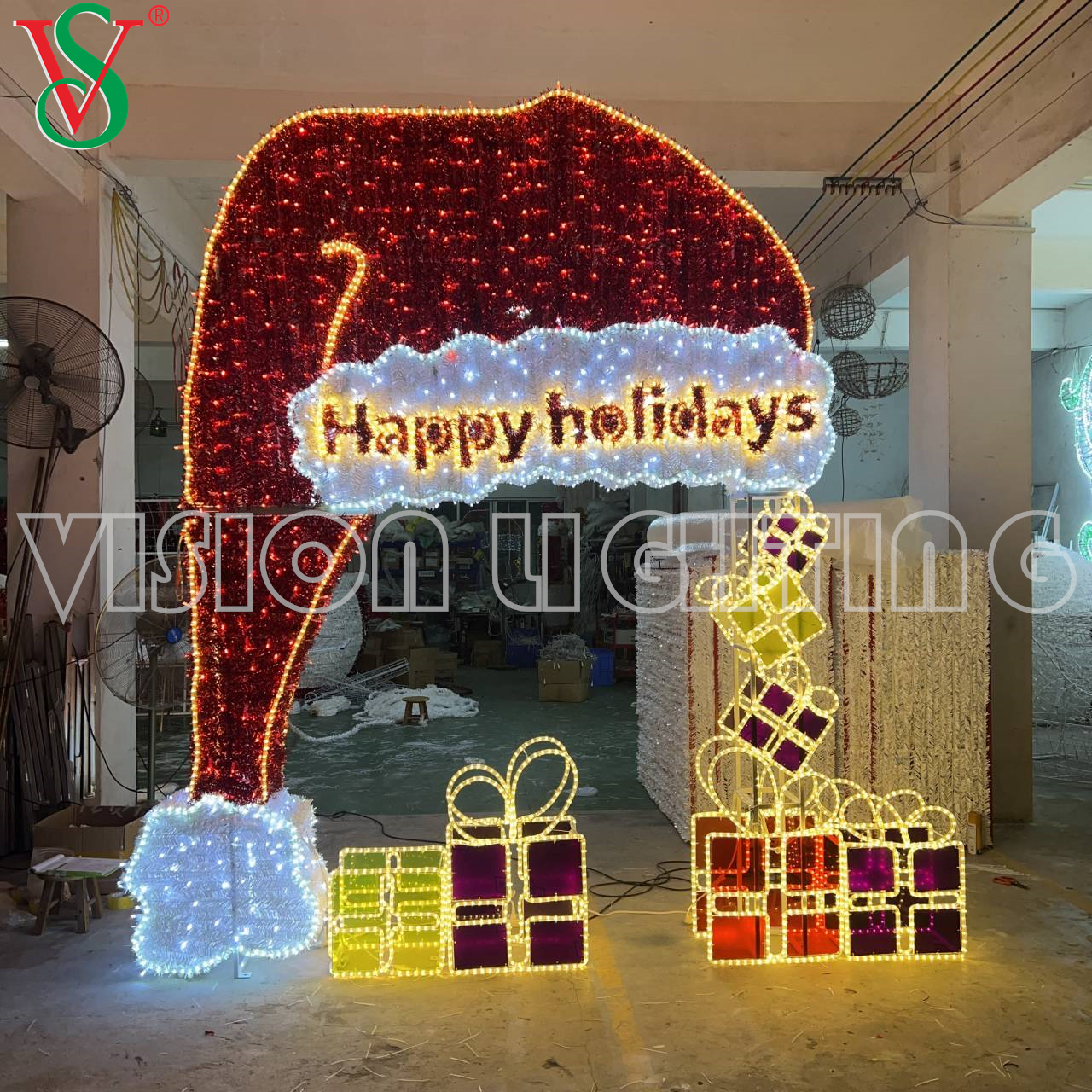 Luces de Navidad Outdoor Рождественские украшения светодиодные светодиодные 2D и 3D -фотомама мотивы мотивы