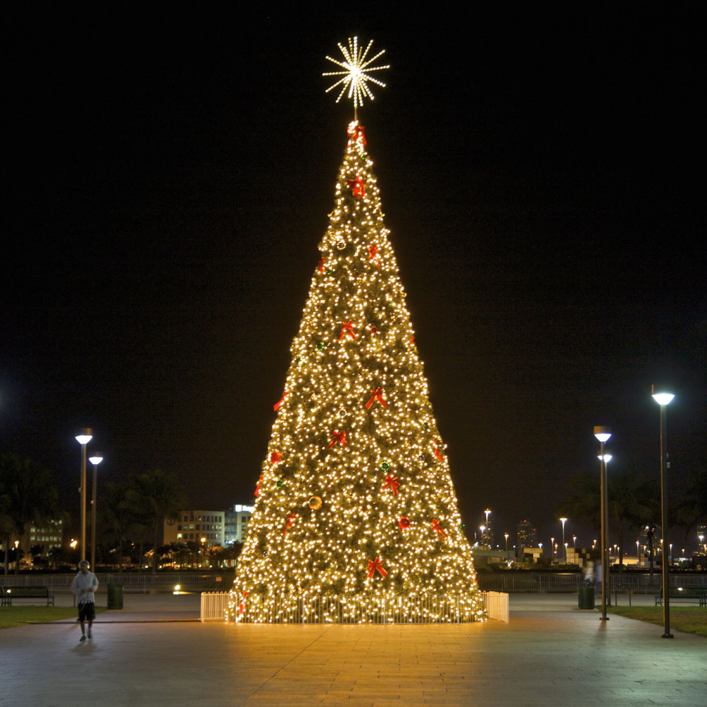 Светодиодная открытая рождественская елка Легкое водонепроницаемое декоративное освещение для городских квадратов, мероприятий и коммерческих дисплеев