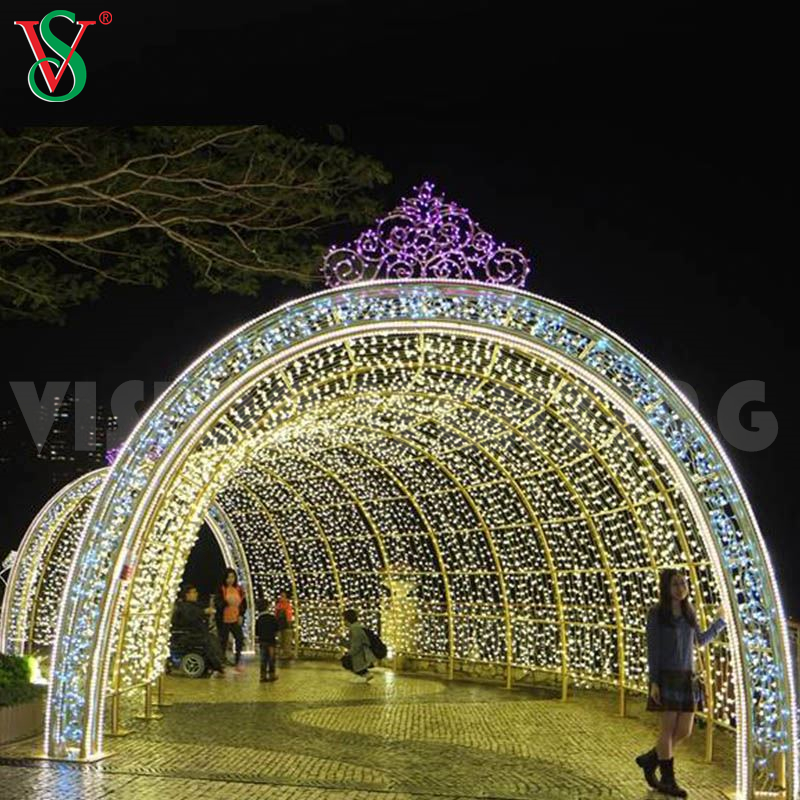 Navidad Luces Outdoor светящийся туннель светодиодный светодиодный освещенная арка