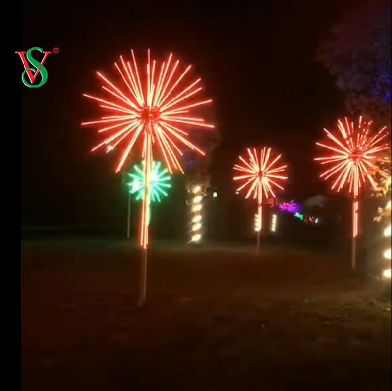 2.5M 3M Outdoor Led Christmas Decoration 12V RGB Fireworks Tree Motif Light для улицы