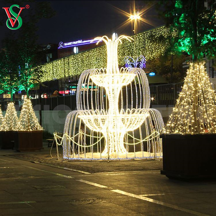 3D светодиодный световой фонтан Скульптура для открытых ландшафтных украшений