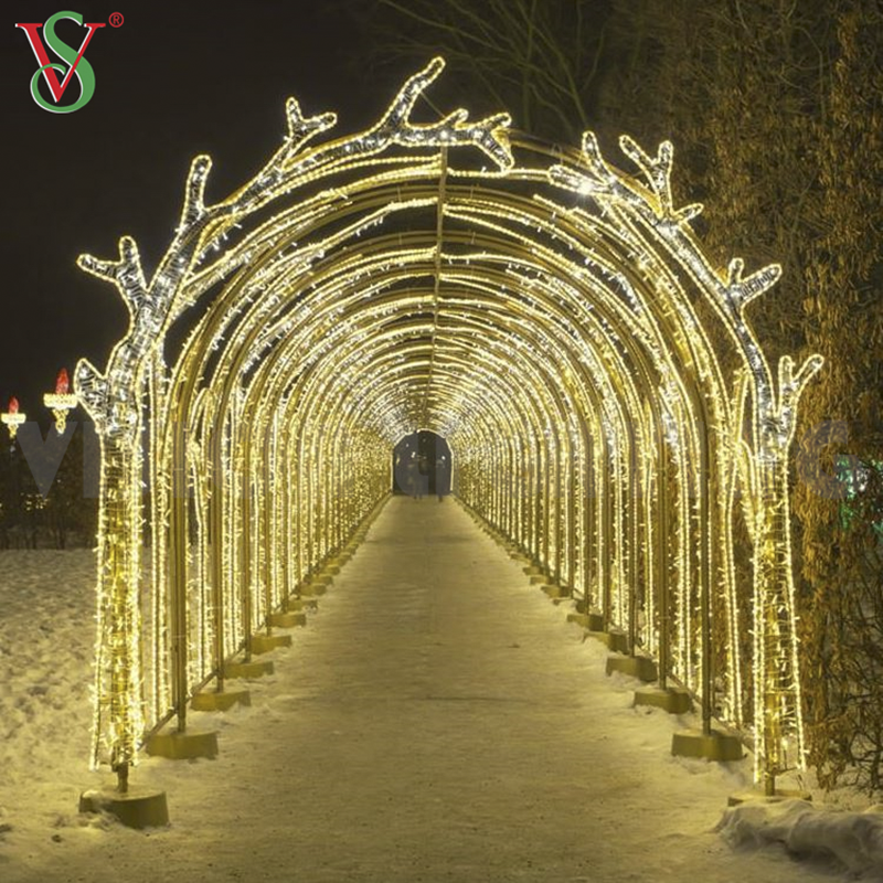 Navidad Luces Outdoor светящийся туннель светодиодный светодиодный освещенная арка