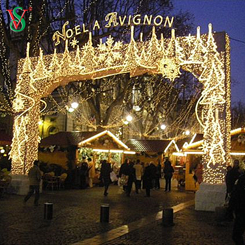 Большой проход через 3D Arch Motif Lights для украшения рождественских праздников