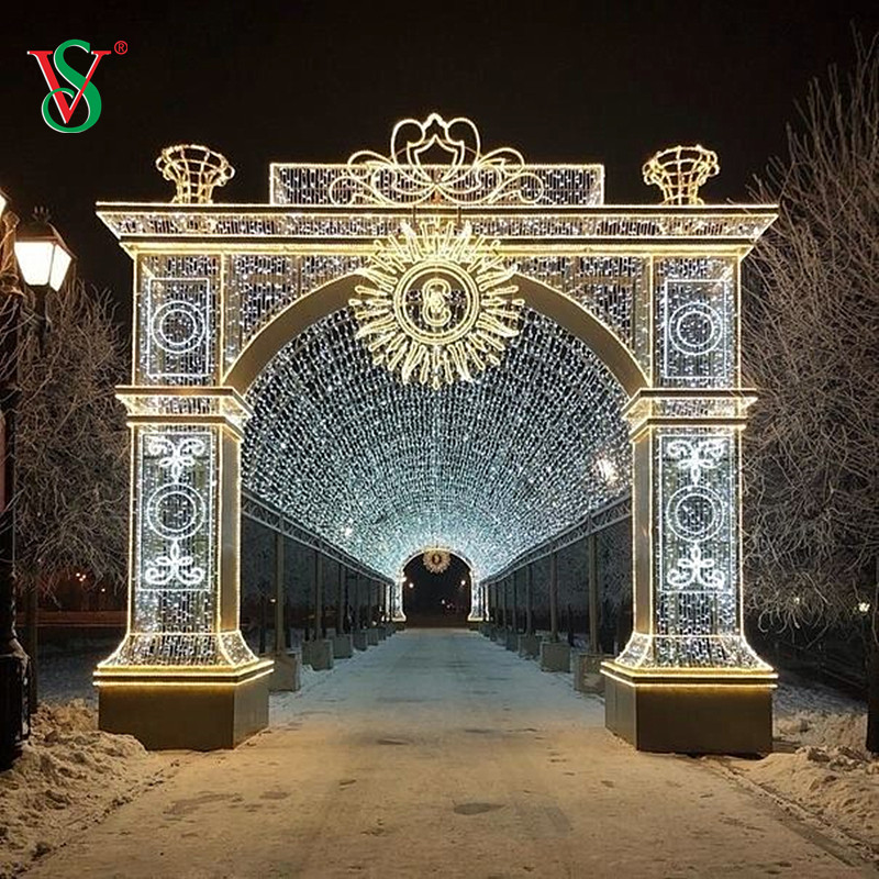 Открытый День Хэллоуина Мотив Огни Украшения Большой Замок Башня Скульптура Мотив Огни