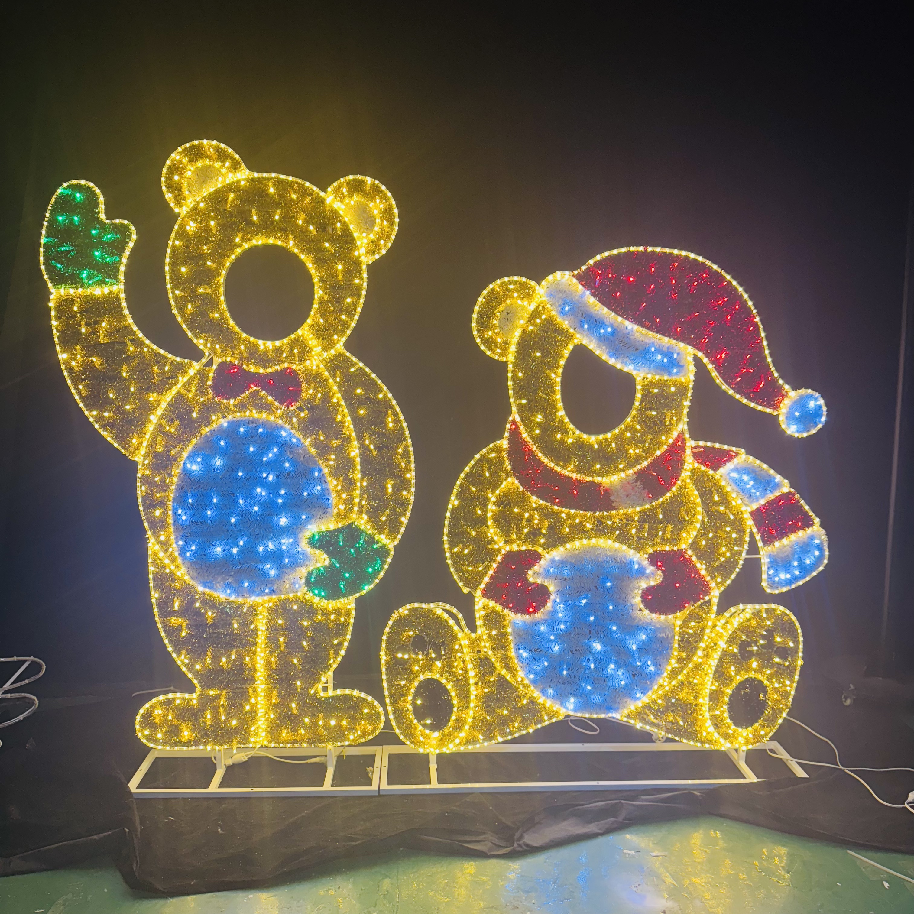 Luces de Navidad Outdoor Рождественские украшения светодиодные светодиодные 2D и 3D -фотомама мотивы мотивы
