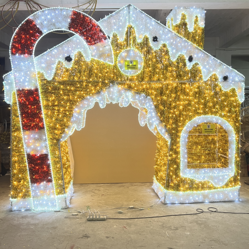 Рождественский 3D 3D Мотив Огни