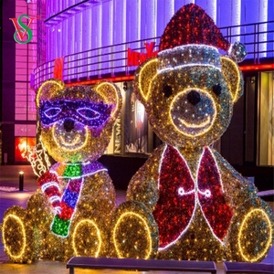 LED 3D Teddy Bear Motif Light для украшения рождественских праздников